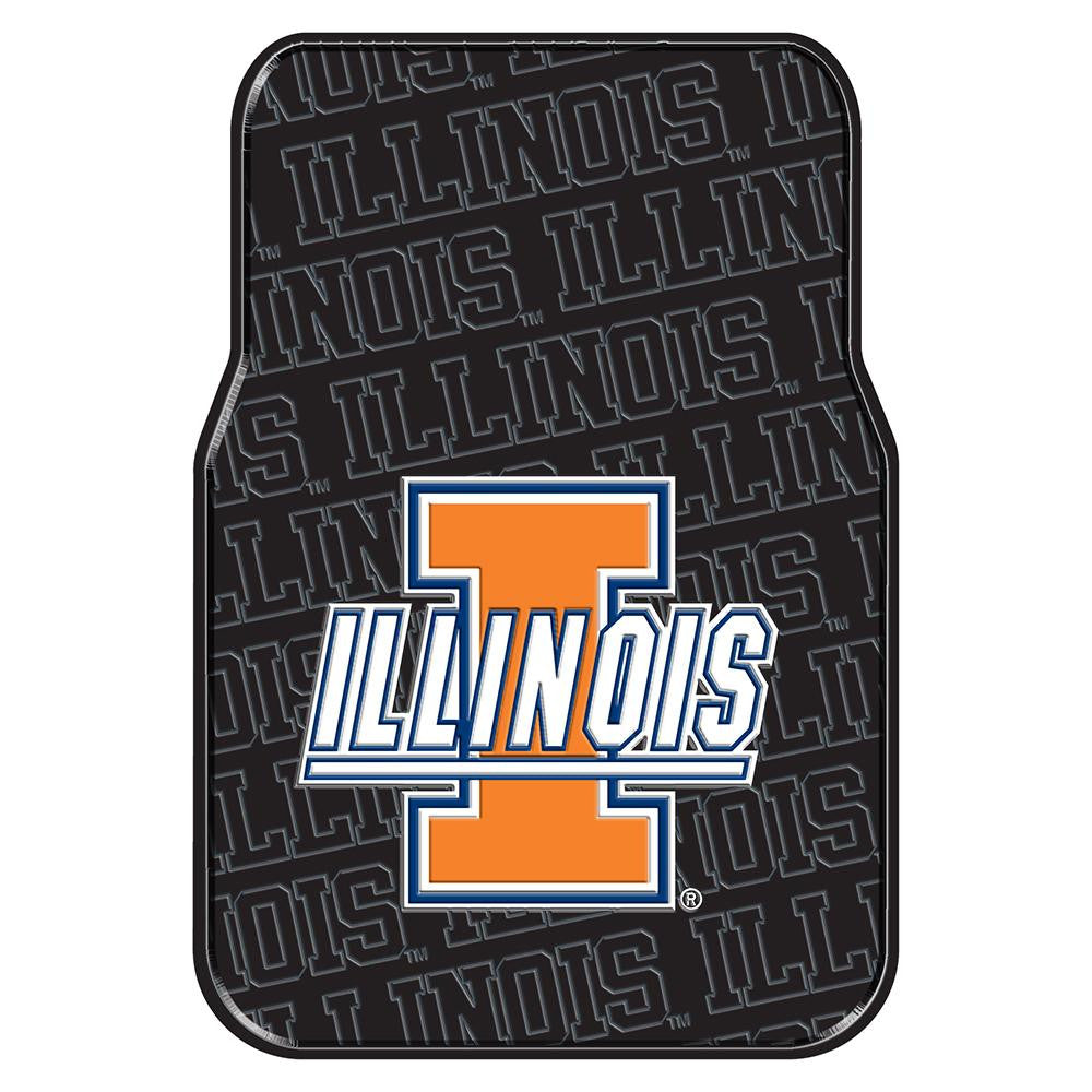 Illinois Fighting Illini Ncaa Car Front Floor Mats (2 Front) (17"x25")