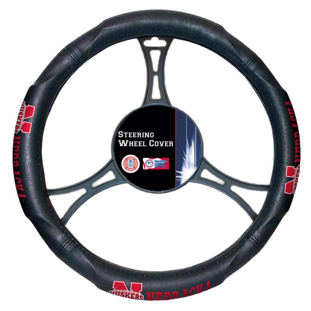 Nebraska Cornhuskers Ncaa Steering Wheel Cover (14.5" To 15.5")