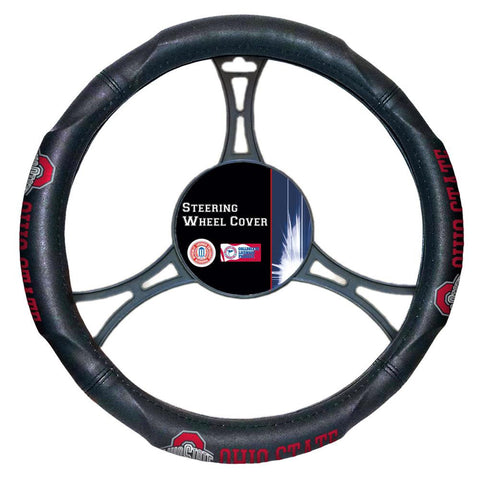 Ohio State Buckeyes Ncaa Steering Wheel Cover (14.5" To 15.5")