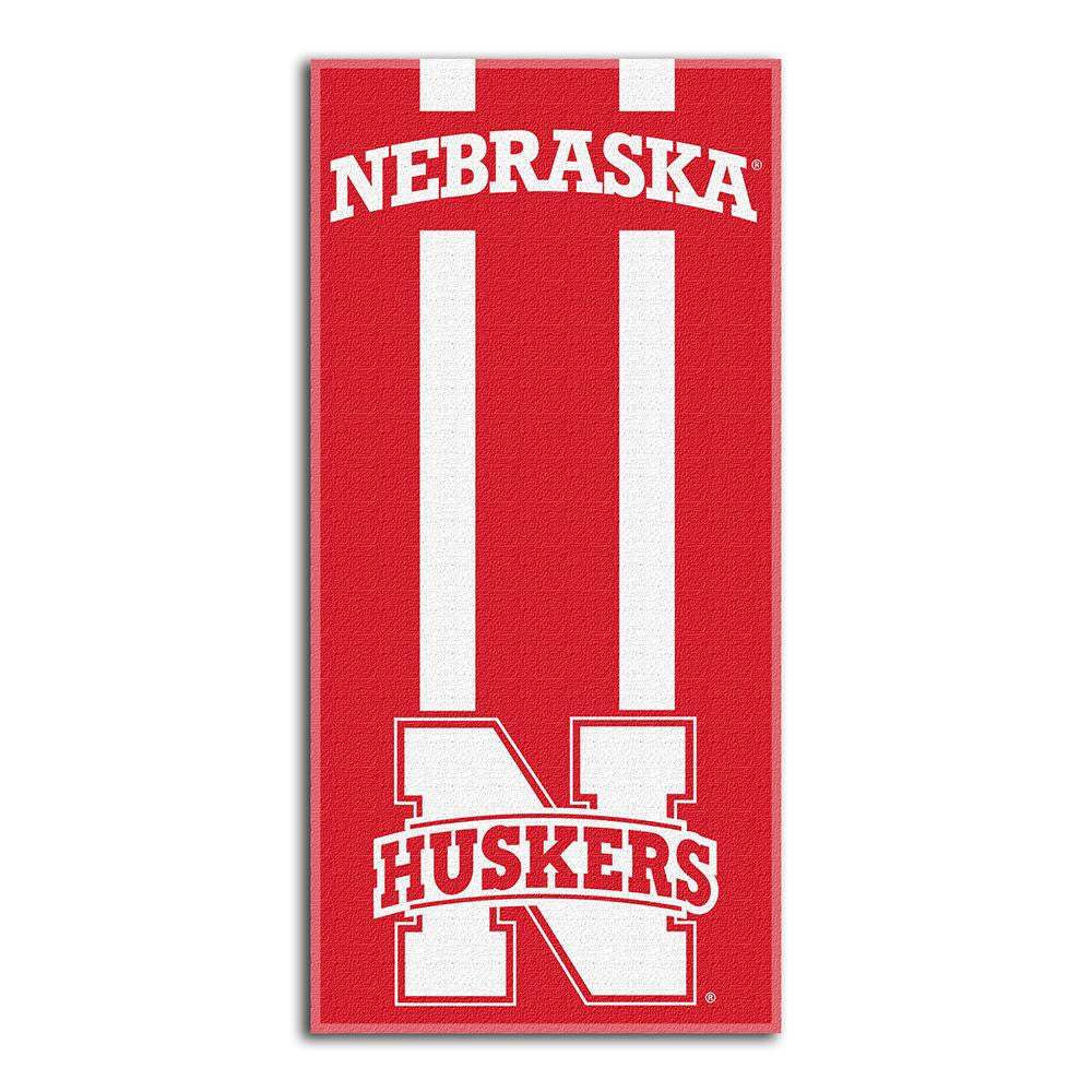 Nebraska Cornhuskers Ncaa Zone Read Cotton Beach Towel (30in X 60in)