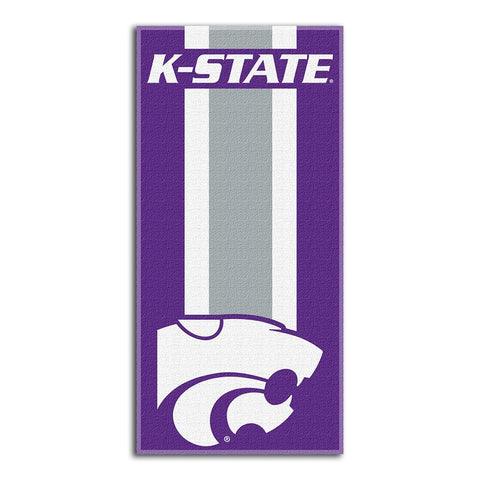 Kansas State Wildcats Ncaa Zone Read Cotton Beach Towel (30in X 60in)
