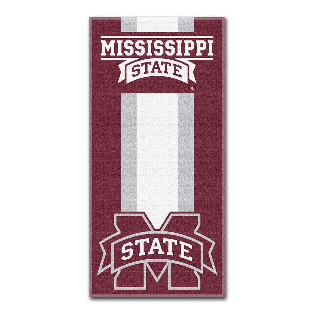 Mississippi State Bulldogs Ncaa Zone Read Cotton Beach Towel (30in X 60in)