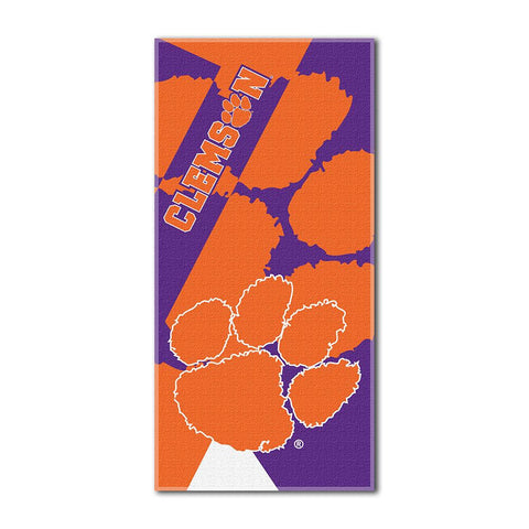 Clemson Tigers Ncaa ?puzzle? Over-sized Beach Towel (34in X 72in)