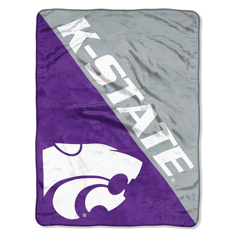 Kansas State Wildcats Ncaa Micro Raschel Blanket (two Tone Series) (48"x60")