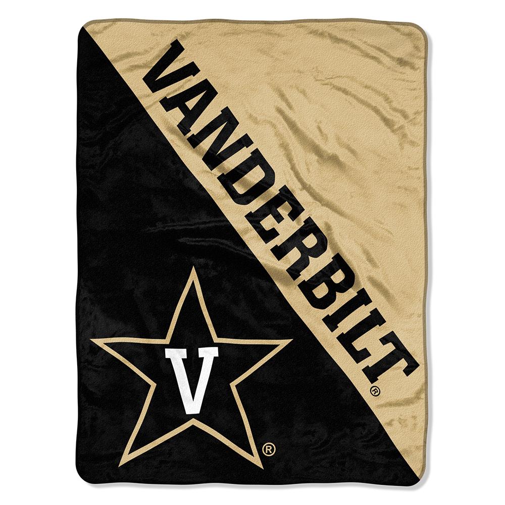 Vanderbilt Commodores Ncaa Micro Raschel Blanket (two Tone Series) (48"x60")