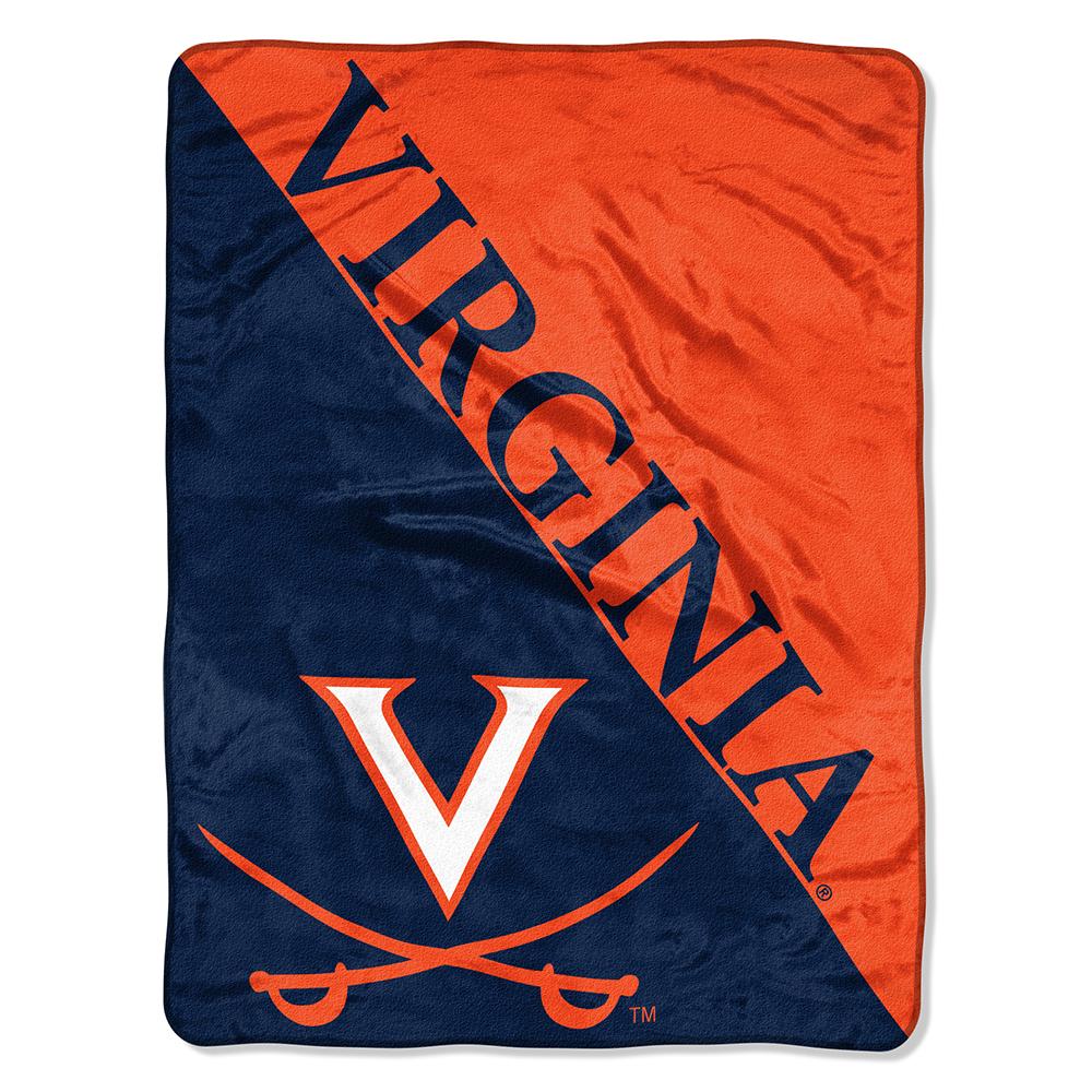 Virginia Cavaliers Ncaa Micro Raschel Blanket (two Tone Series) (48"x60")