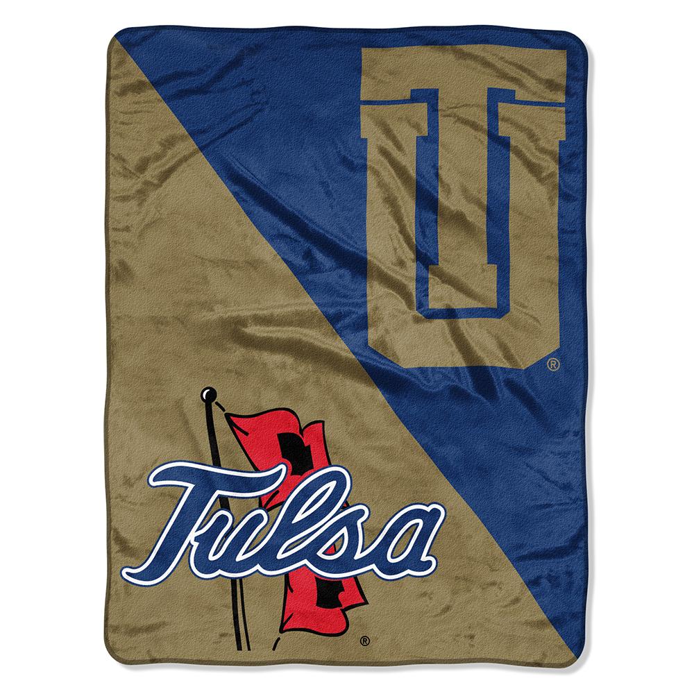 Tulsa Golden Hurricane Ncaa Micro Raschel Blanket (two Tone Series) (48"x60")