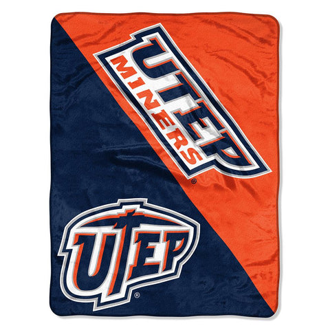 Utep Miners Ncaa Micro Raschel Blanket (two Tone Series) (48"x60")