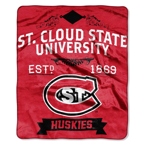 Ohio State Buckeyes Ncaa Royal Plush Raschel Blanket (label Series) (50"x60")