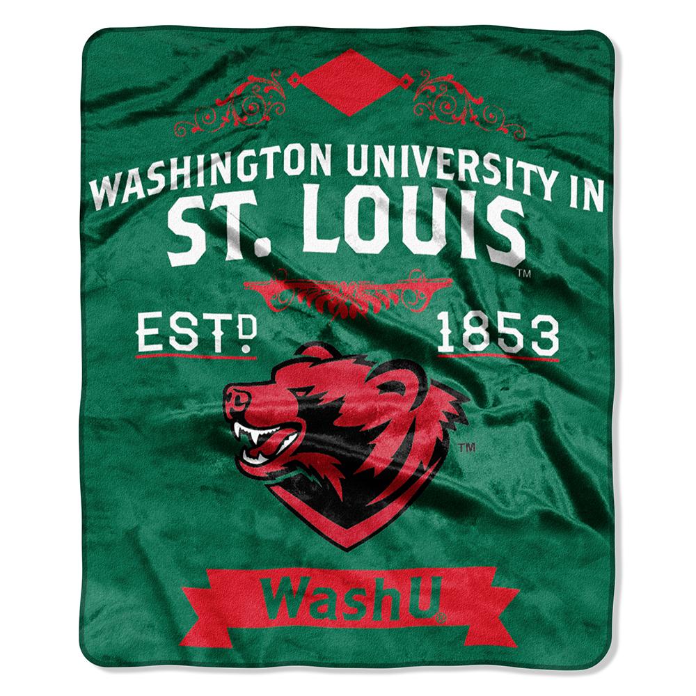 Washington State Cougars Ncaa Royal Plush Raschel Blanket (label Series) (50"x60")