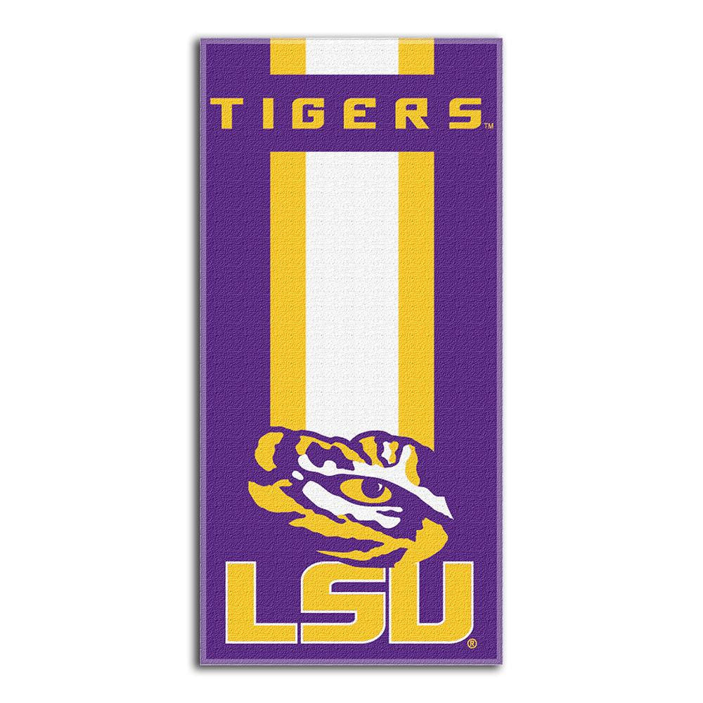 Lsu Tigers Ncaa Zone Read Cotton Beach Towel (30in X 60in)