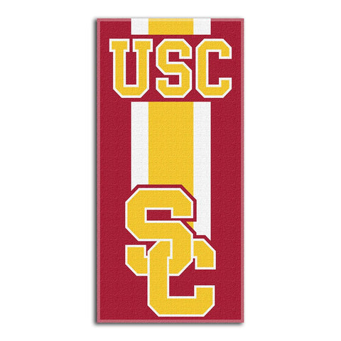 Usc Trojans Ncaa Zone Read Cotton Beach Towel (30in X 60in)