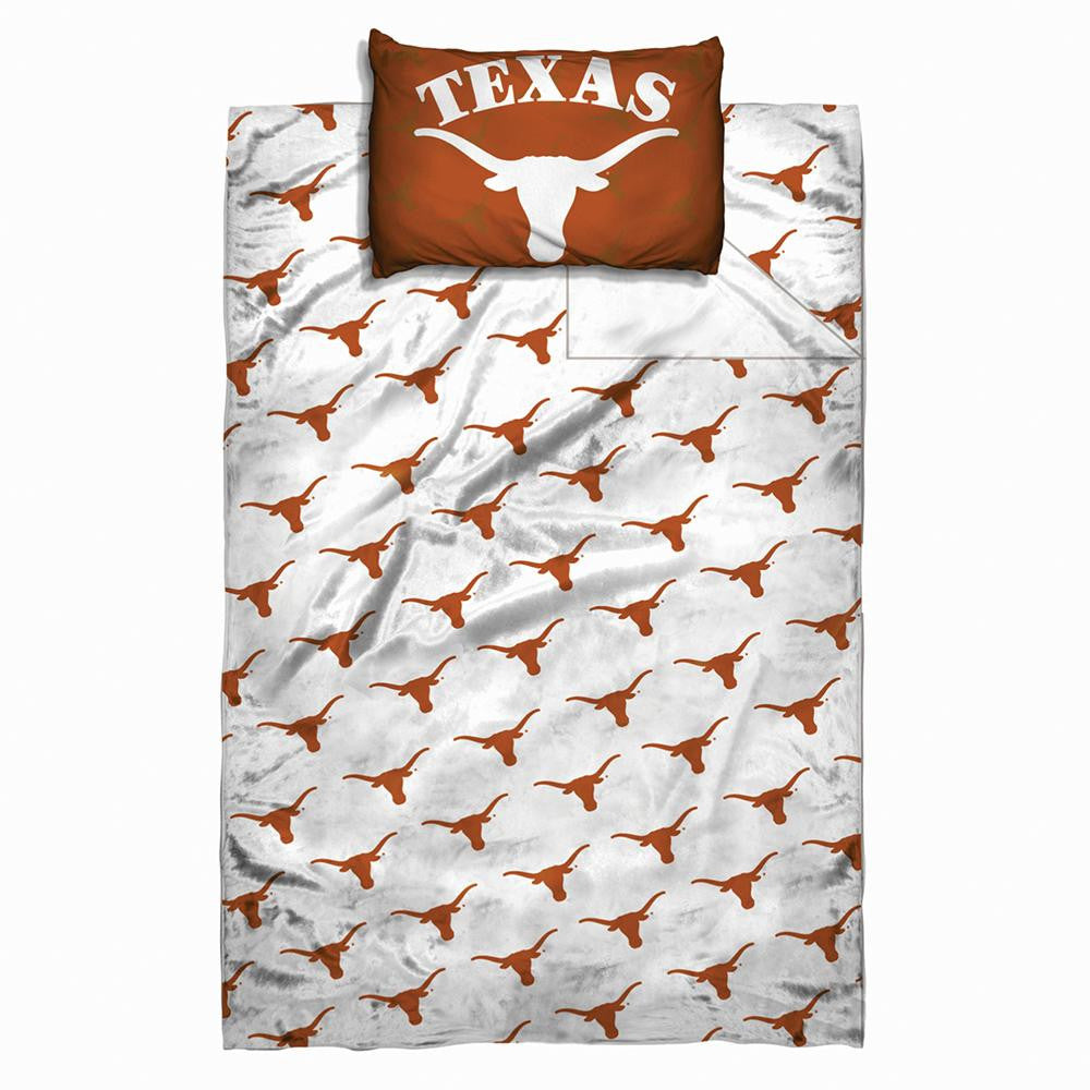 Texas Longhorns Ncaa Twin Sheet Set