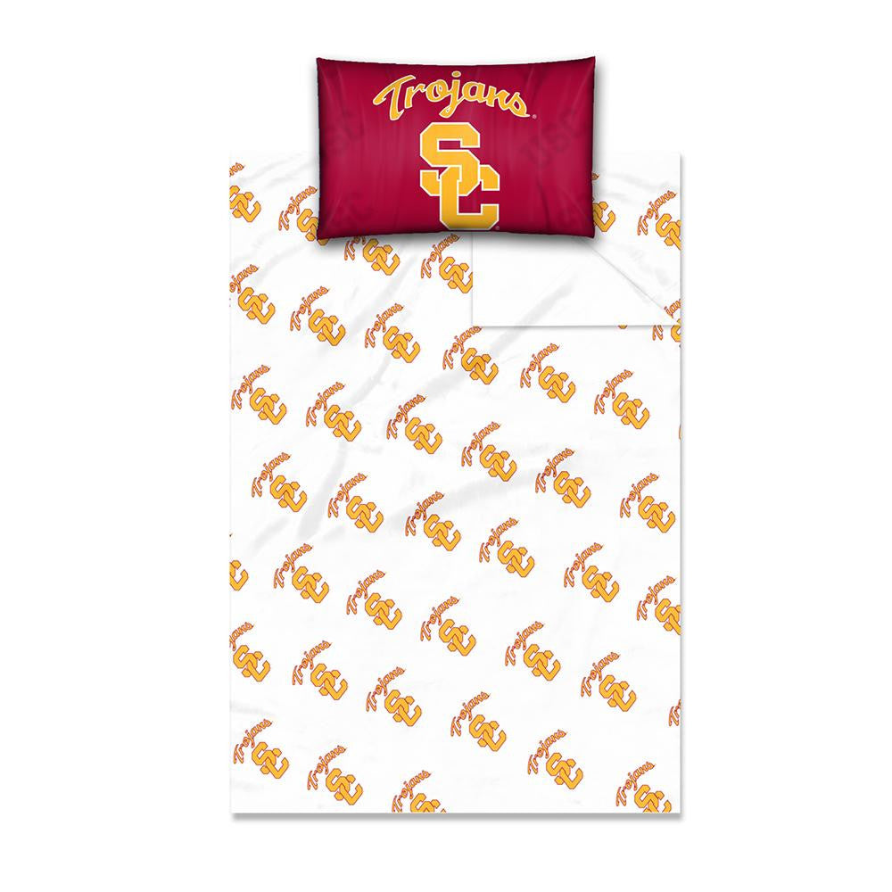 Usc Trojans Ncaa Twin Sheet Set