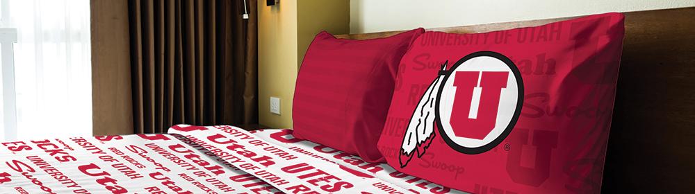 Utah Utes Ncaa Twin Sheet Set (anthem Series)