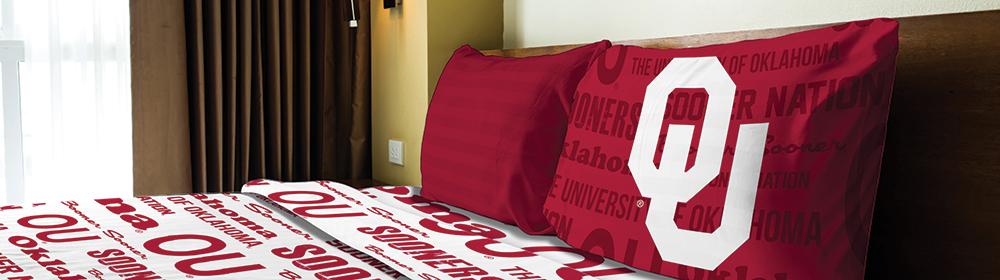 Oklahoma Sooners Ncaa Twin Sheet Set (anthem Series)