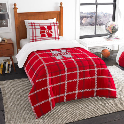 Nebraska Cornhuskers Ncaa Twin Comforter Set (soft & Cozy) (64" X 86")