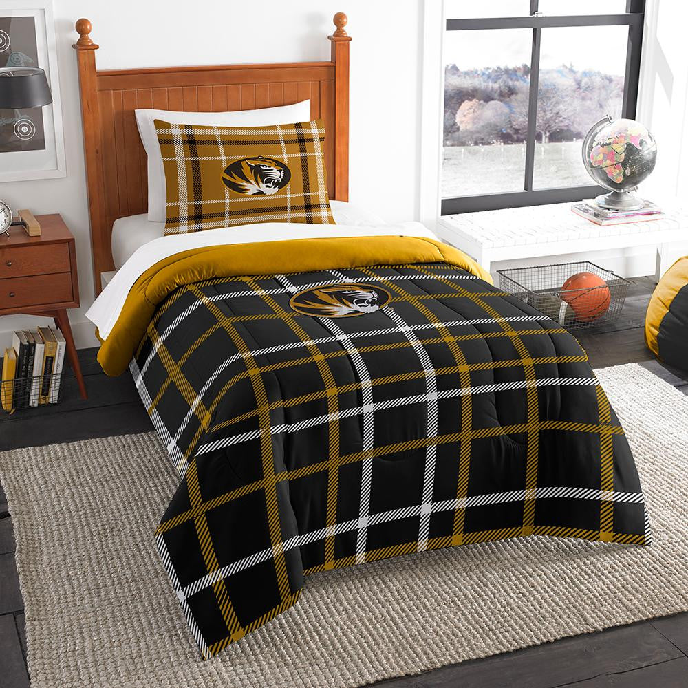 Missouri Tigers Ncaa Twin Comforter Set (soft & Cozy) (64" X 86")