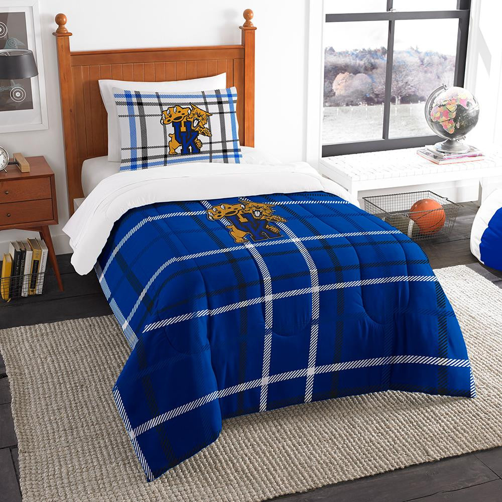 Kentucky Wildcats Ncaa Twin Comforter Set (soft & Cozy) (64" X 86")