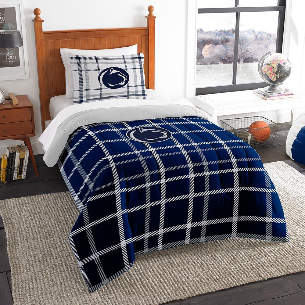 Penn State Nittany Lions Ncaa Twin Comforter Set (soft & Cozy) (64" X 86")