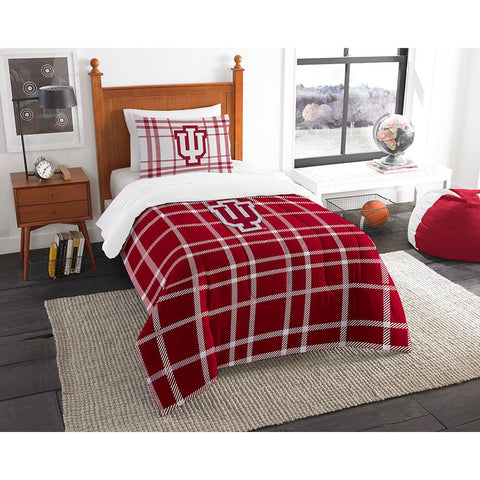 Indiana Hoosiers Ncaa Twin Comforter Set (soft & Cozy) (64" X 86")