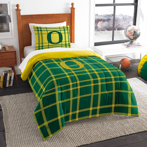 Oregon Ducks Ncaa Twin Comforter Set (soft & Cozy) (64" X 86")