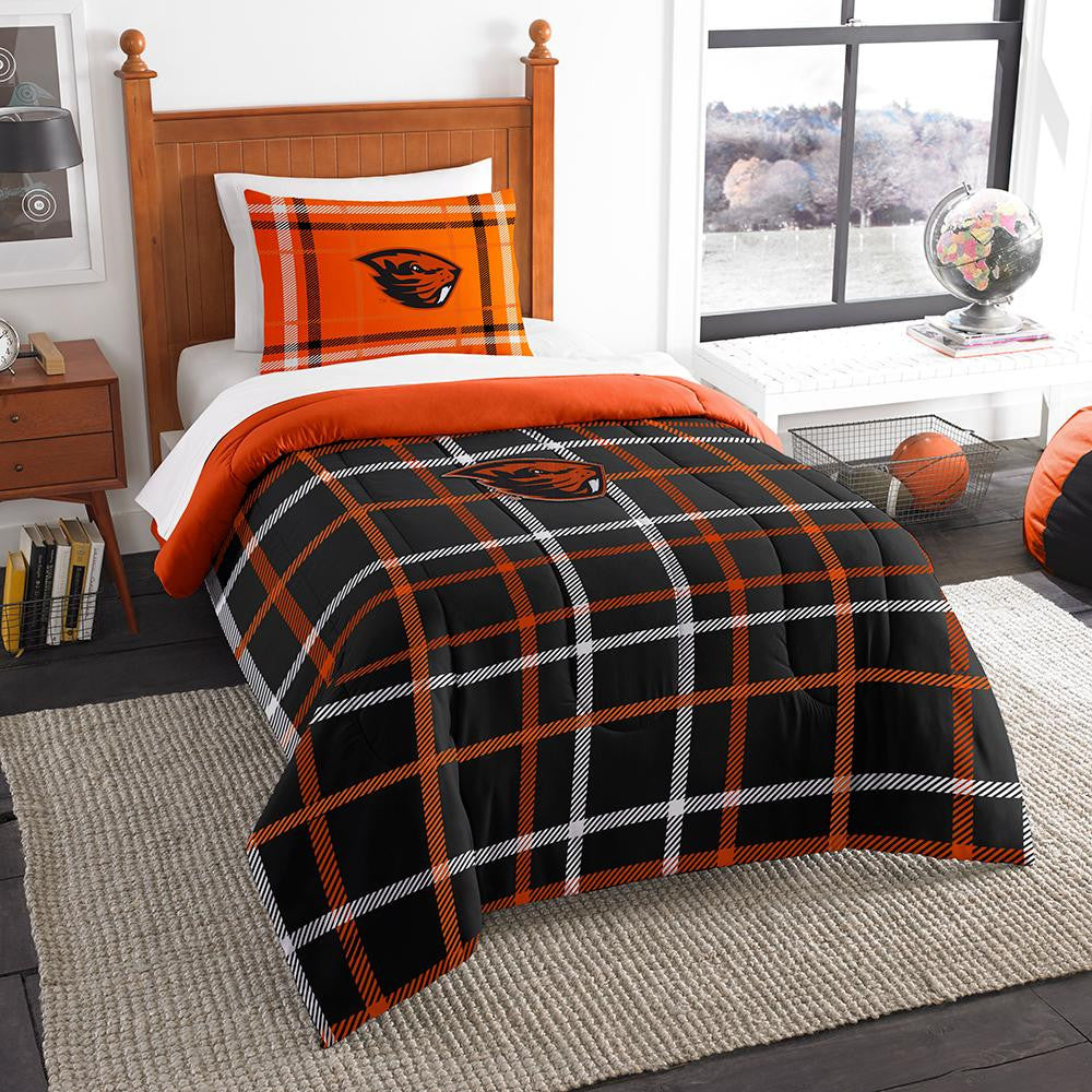 Oregon State Beavers Ncaa Twin Comforter Set (soft & Cozy) (64" X 86")