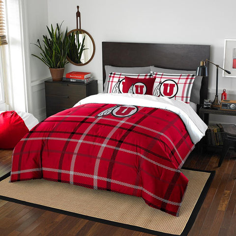 Utah Utes Ncaa Full Comforter Set (soft & Cozy) (76" X 86")