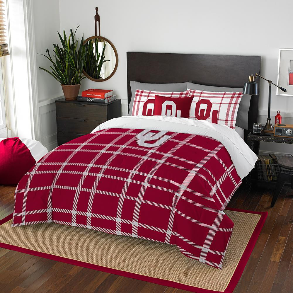 Oklahoma Sooners Ncaa Full Comforter Set (soft & Cozy) (76" X 86")