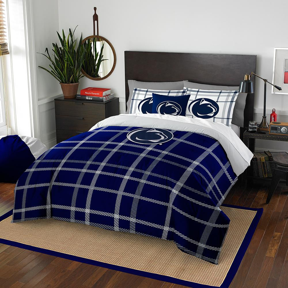 Penn State Nittany Lions Ncaa Full Comforter Set (soft & Cozy) (76" X 86")