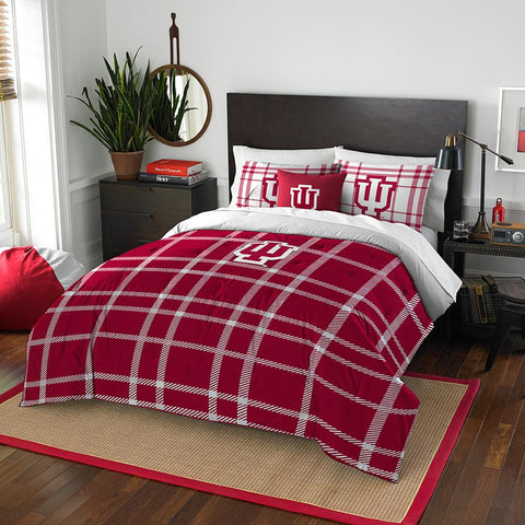 Indiana Hoosiers Ncaa Full Comforter Set (soft & Cozy) (76" X 86")