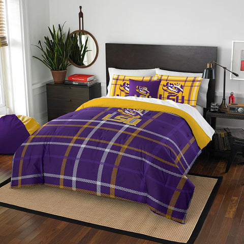 Lsu Tigers Ncaa Full Comforter Set (soft & Cozy) (76" X 86")