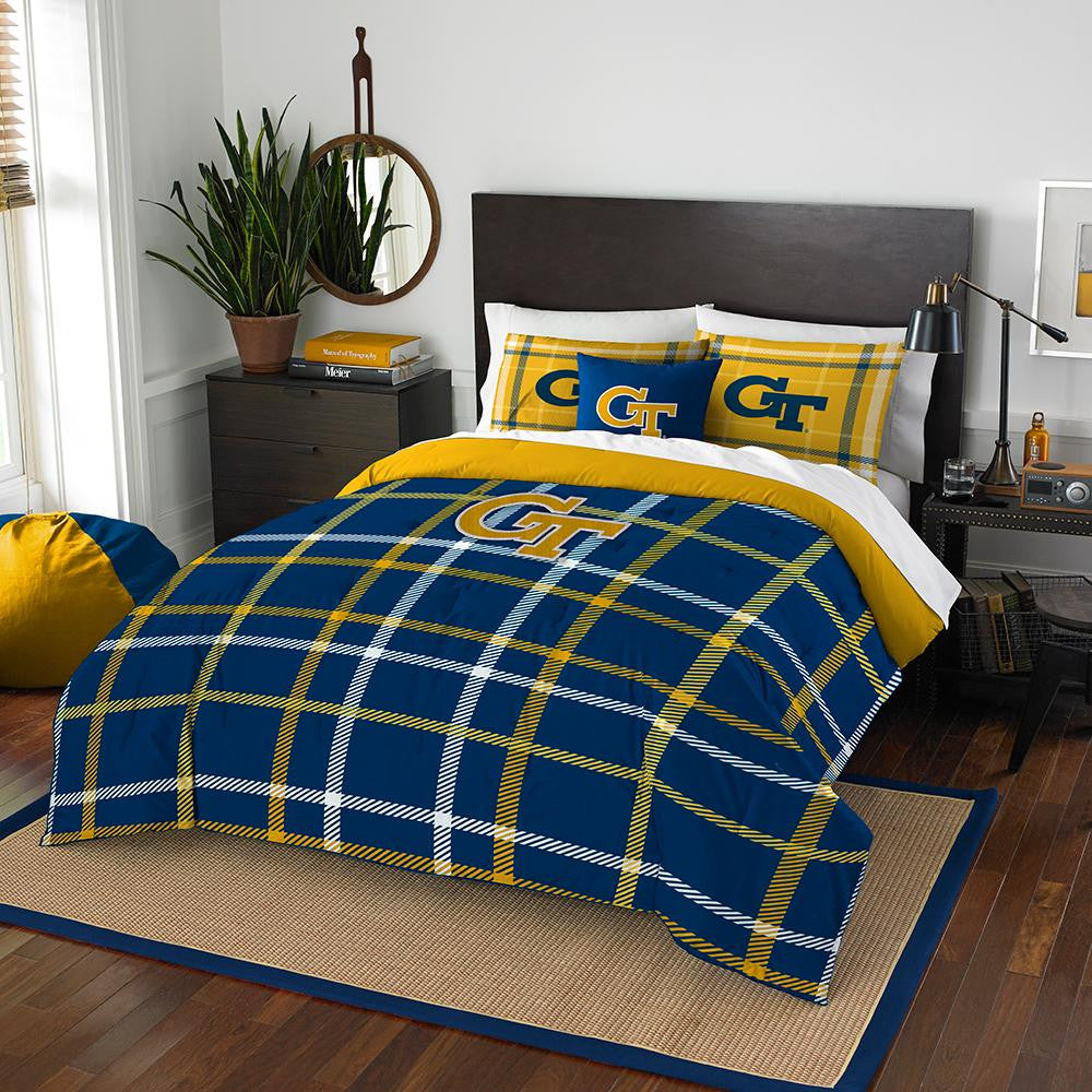 Georgia Tech Yellowjackets Ncaa Full Comforter Set (soft & Cozy) (76" X 86")