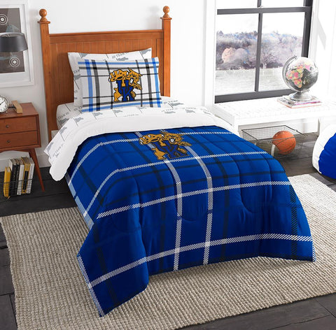 Kentucky Wildcats Ncaa Twin Comforter Bed In A Bag (soft & Cozy) (64in X 86in)