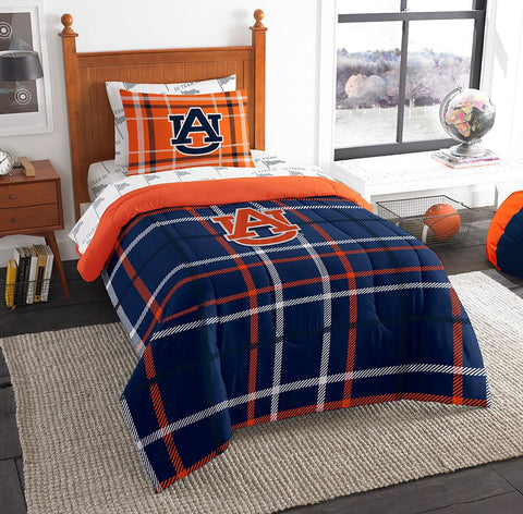 Auburn Tigers Ncaa Twin Comforter Bed In A Bag (soft & Cozy) (64in X 86in)