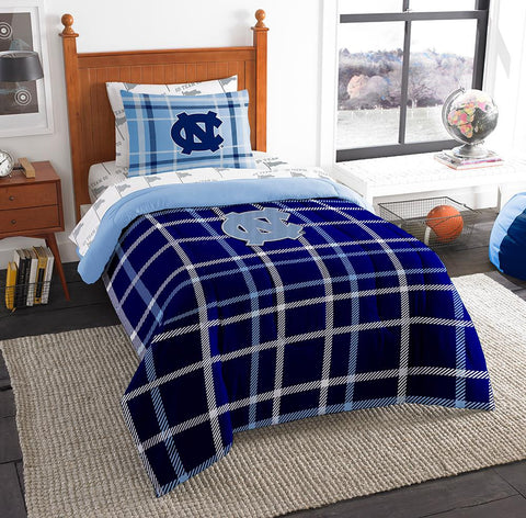 North Carolina Tar Heels Ncaa Twin Comforter Bed In A Bag (soft & Cozy) (64in X 86in)