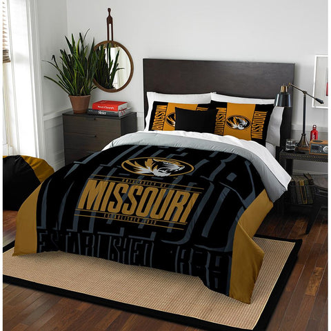 Missouri Tigers Ncaa Full Comforter Set (modern Take Series) (86" X 86")