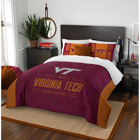 Virginia Tech Hokies Ncaa Full Comforter Set (modern Take Series) (86" X 86")