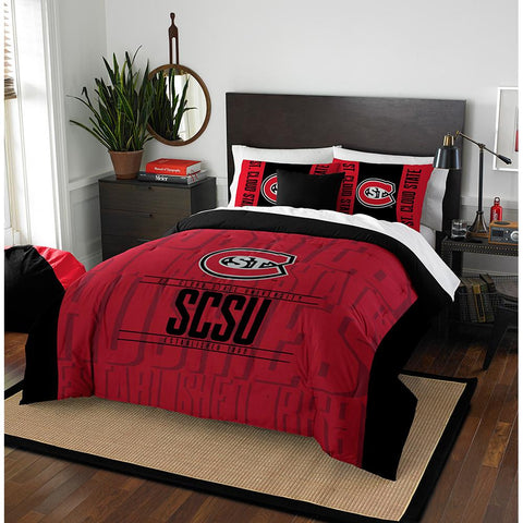 St Cloud State Huskies Ncaa Full Comforter Set (modern Take Series) (86" X 86")