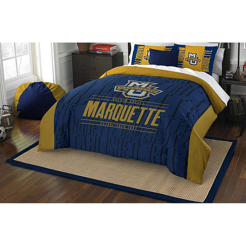 Marquette Golden Eagles Ncaa Full Comforter Set (modern Take Series) (86" X 86")