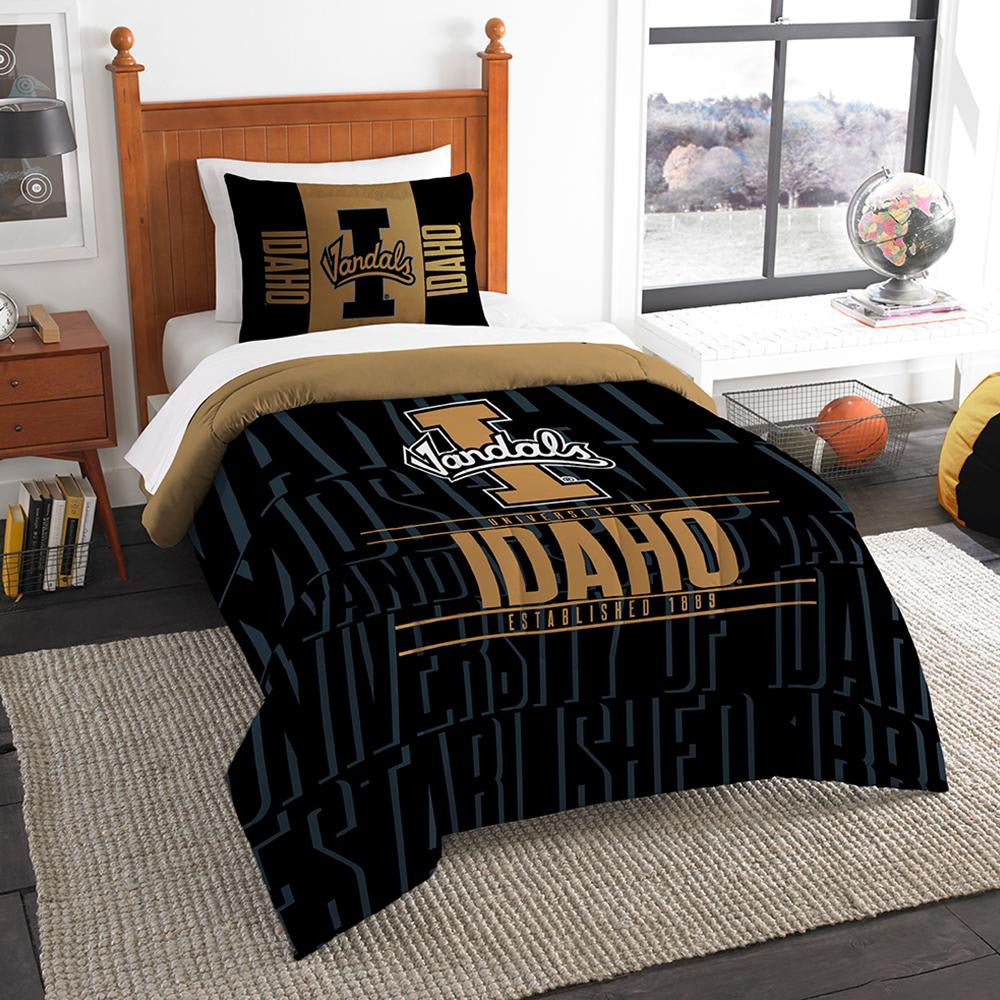 Idaho Vandals Ncaa Twin Comforter Set (modern Take Series) (64" X 86")