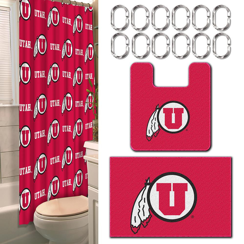 Utah Utes Ncaa 15-piece Bath Set