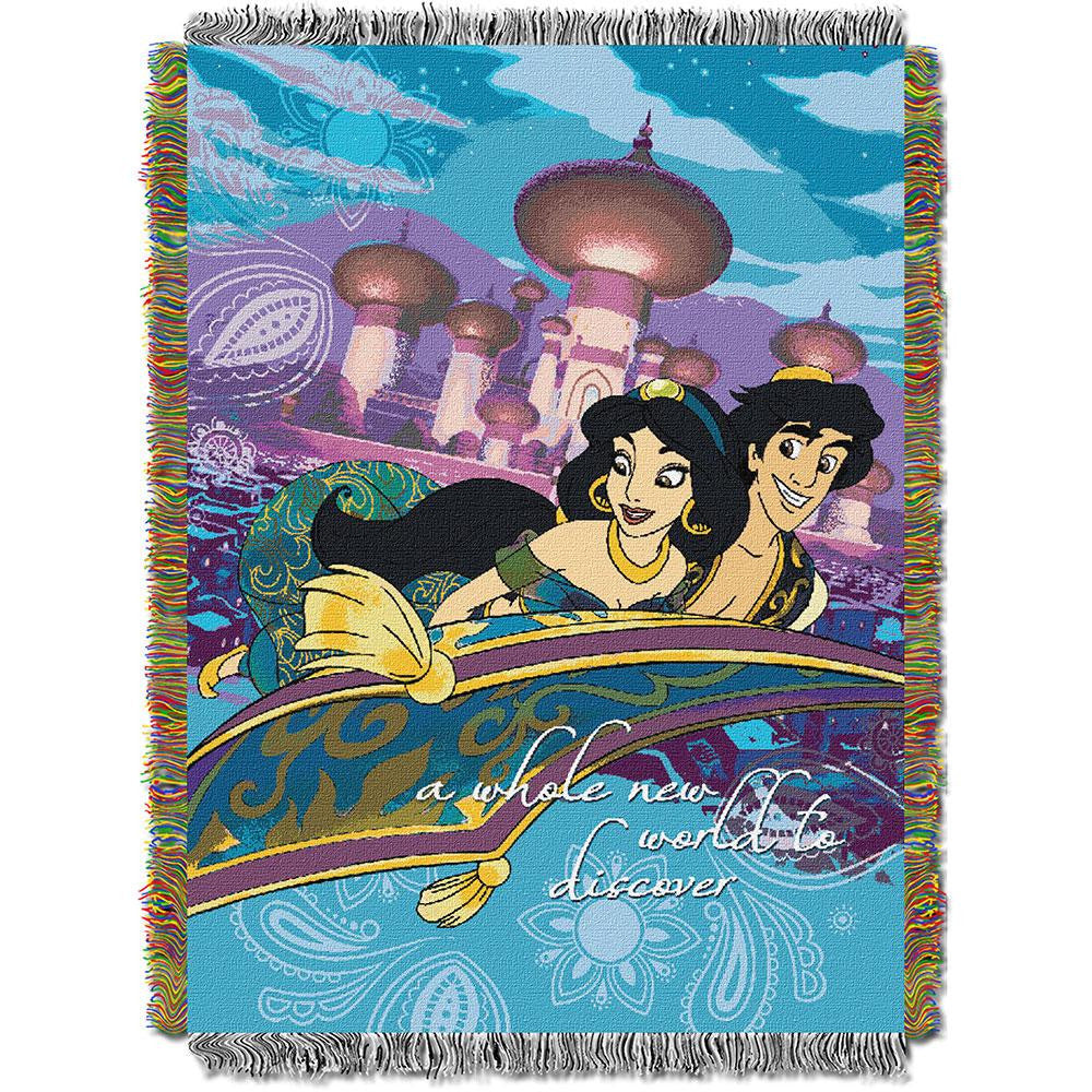 Disney Aladin A Whole New World 051  Woven Tapestry Throw Blanket (48"x60")