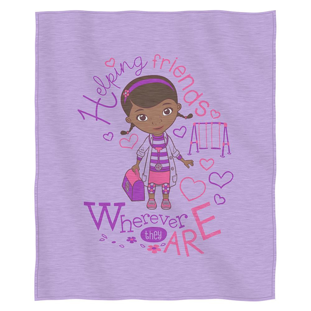 Doc Mcstuffins "doc Love"  Sweatshirt Throw (50" X 60")