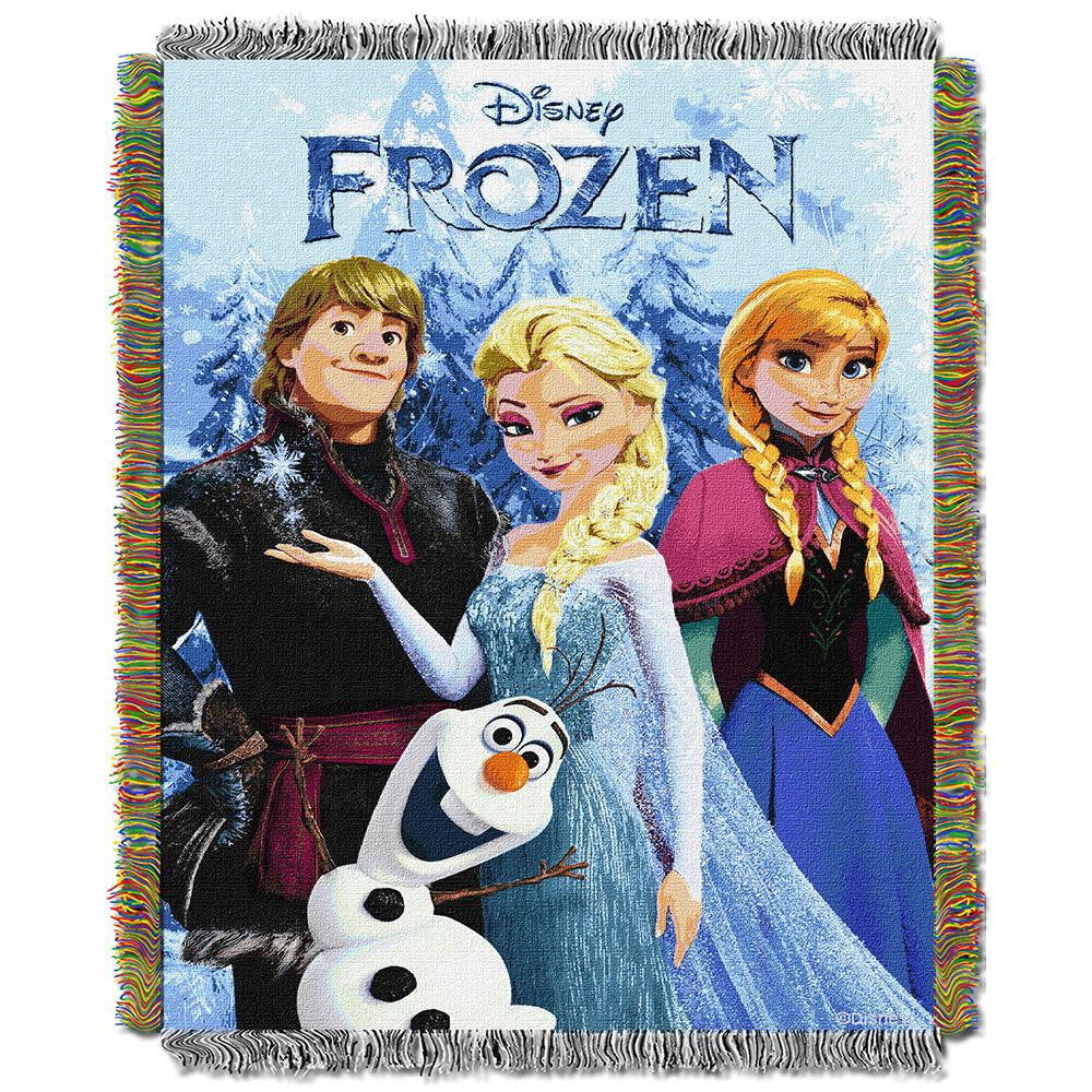 Disney Frozen- Frozen Fun Triple Woven Jacquard Throw (48"x60")