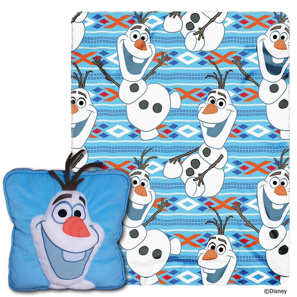 Disney's Frozen (all About Olaf)  3d Pillow & Throw Set