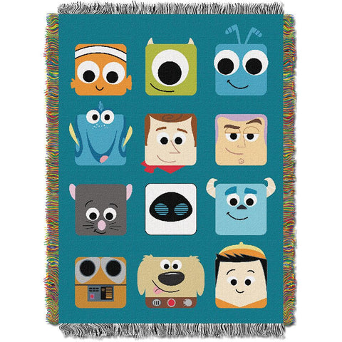 Disney Pixar Pixarland 051  Woven Tapestry Throw Blanket (48"x60")