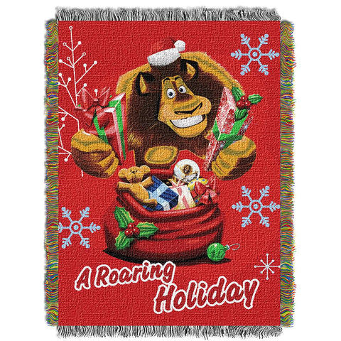 Madascar "a Roaring Holiday"  Woven Tapestry Throw (48inx60in)