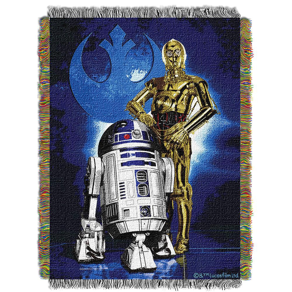 Star Wars "driod Blues"  Woven Tapestry Throw (48inx60in)