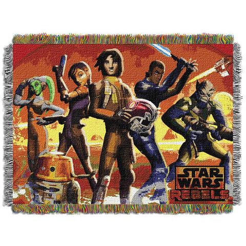 Star Wars "red Hot Rebels"  Woven Tapestry Throw (48inx60in)